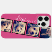 Instagram写真表示 – 4枚の写真ピンクの名前 Case-Mate iPhoneケース (裏面 (横))