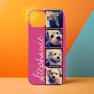 Instagram写真表示 – 4枚の写真ピンクの名前 Case-Mate iPhone 14 plusケース
