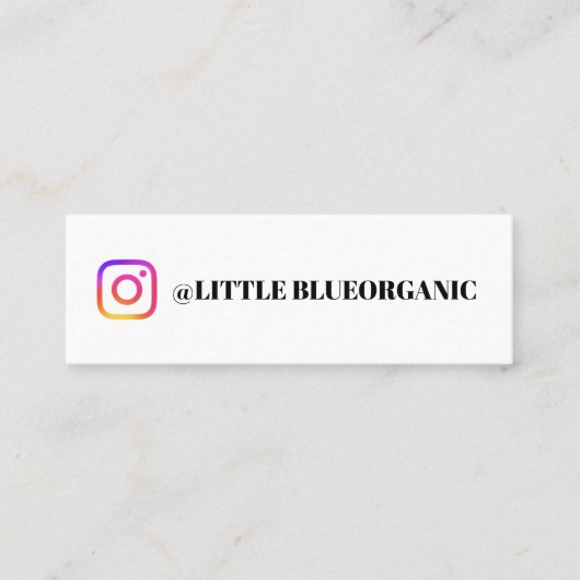 Instagram名刺｜あなたのInstagramの名前 スキニー名刺 (正面)