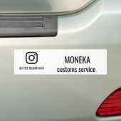 Instagram名刺｜あなたのInstagramの名前ID バンパーステッカー (車上)