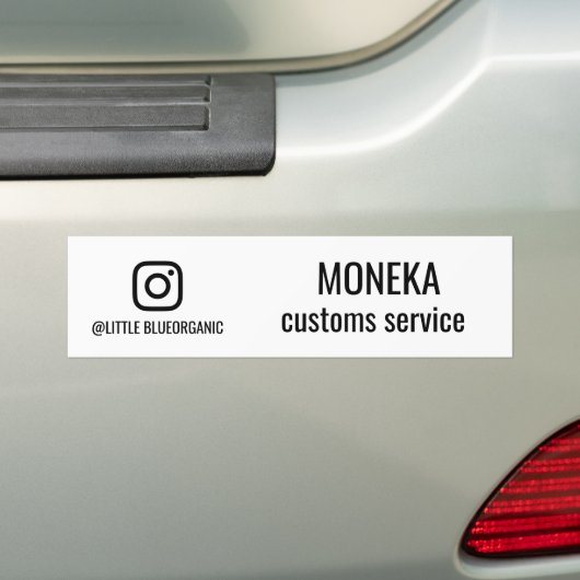 Instagram名刺｜あなたのInstagramの名前ID バンパーステッカー (車上)