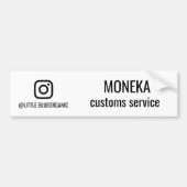 Instagram名刺｜あなたのInstagramの名前ID バンパーステッカー (正面)