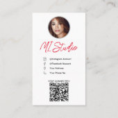 Instagram名刺、インフルエンサー、エステティシャン 名刺 (裏面)