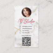 Instagram名刺、インフルエンサー、エステティシャン 名刺 (裏面)