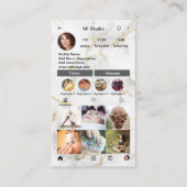 Instagram名刺、インフルエンサー、エステティシャン 名刺 (正面)