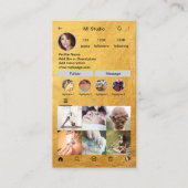 Instagram名刺、インフルエンサー、エステティシャン 名刺 (正面)