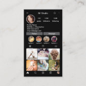 Instagram名刺、インフルエンサー、エステティシャン 名刺 (正面)