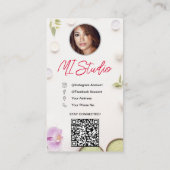 Instagram名刺、インフルエンサー、エステティシャン 名刺 (裏面)