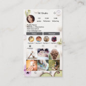 Instagram名刺、インフルエンサー、エステティシャン 名刺 (正面)