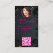 Instagram名刺、インフルエンサー、エステティシャン 名刺 (裏面)