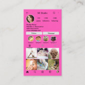 Instagram名刺、インフルエンサー、エステティシャン 名刺 (正面)