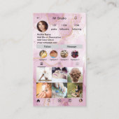 Instagram名刺、インフルエンサー、エステティシャン 名刺 (正面)