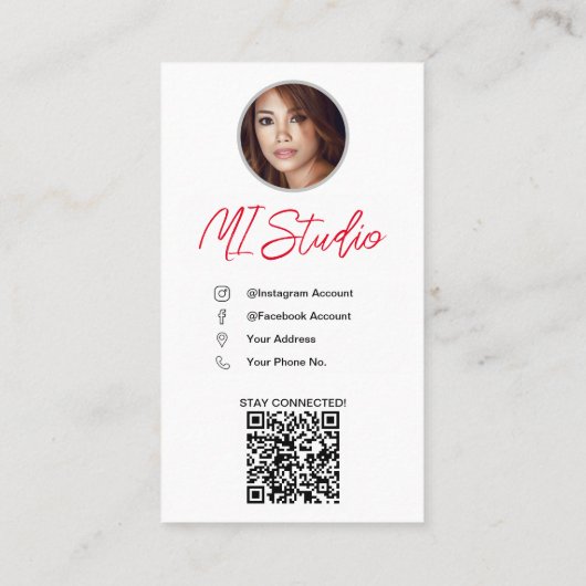 Instagram名刺、インフルエンサー、エステティシャン 名刺 (裏面)