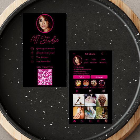 Instagram名刺、インフルエンサー、エステティシャン 名刺