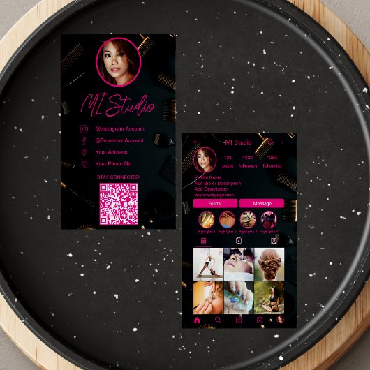 Instagram名刺、インフルエンサー、エステティシャン 名刺