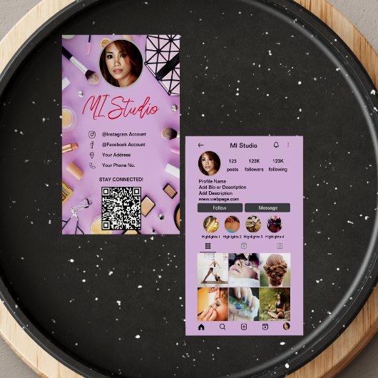 Instagram名刺、インフルエンサー、エステティシャン 名刺