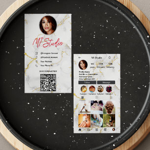 Instagram名刺、インフルエンサー、エステティシャン 名刺