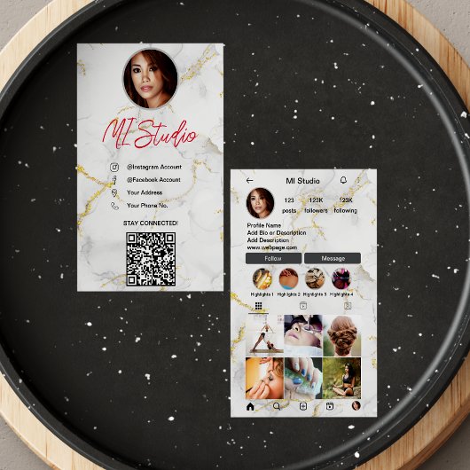 Instagram名刺、インフルエンサー、エステティシャン 名刺