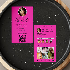 Instagram名刺、インフルエンサー、エステティシャン 名刺