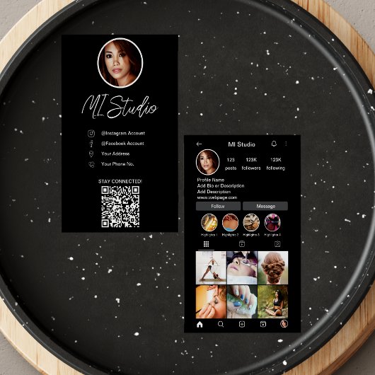 Instagram名刺、インフルエンサー、エステティシャン 名刺