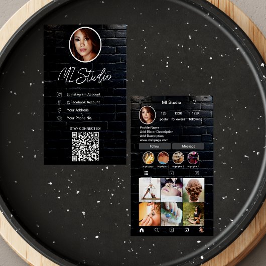 Instagram名刺、インフルエンサー、エステティシャン 名刺