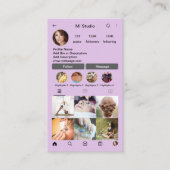Instagram名刺、インフルエンサー、エステティシャン 名刺 (正面)