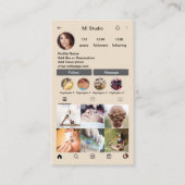 Instagram名刺、インフルエンサー、エステティシャン 名刺 (正面)