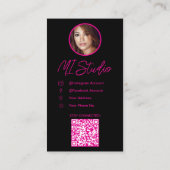 Instagram名刺、インフルエンサー、エステティシャン 名刺 (裏面)