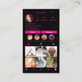 Instagram名刺、インフルエンサー、エステティシャン 名刺 (正面)