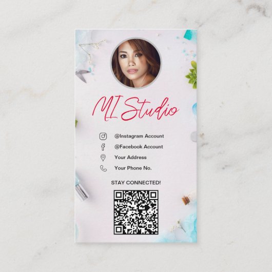 Instagram名刺、インフルエンサー、エステティシャン 名刺 (裏面)