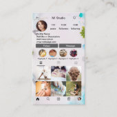 Instagram名刺、インフルエンサー、エステティシャン 名刺 (正面)