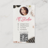 Instagram名刺、インフルエンサー、エステティシャン 名刺 (裏面)