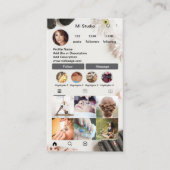 Instagram名刺、インフルエンサー、エステティシャン 名刺 (正面)