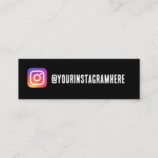 instagram名刺 スキニー名刺 (正面)