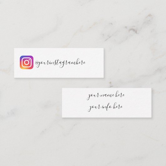 instagram名刺 スキニー名刺 (正面/裏面)