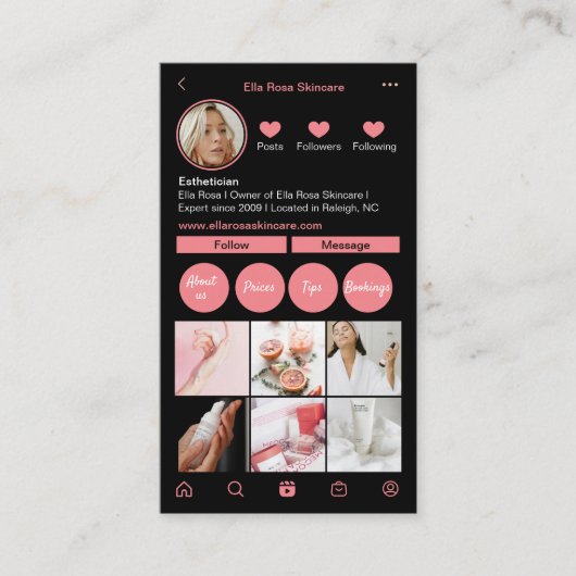 Instagram名刺 名刺 (正面)