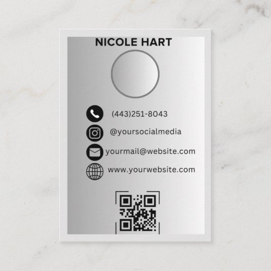 Instagram名刺、DIY Canva名刺 名刺 (裏面)