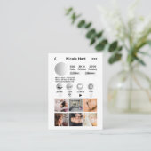 Instagram名刺、DIY Canva名刺 名刺 (スタンド正面)