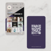 Instagram名刺QRコードグリーン名刺 名刺 (正面/裏面)