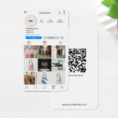 Instagram名刺QRコードホワイトビジネスカード 名刺