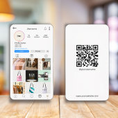 Instagram名刺QRコードホワイトビジネスカード 名刺