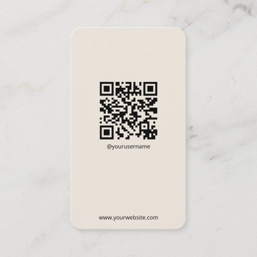 Instagram名刺QRコードBoho名刺 名刺 (裏面)