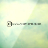 Instagram名前ミラーデカル窓用ステッカー ウィンドウサイン (シート3)