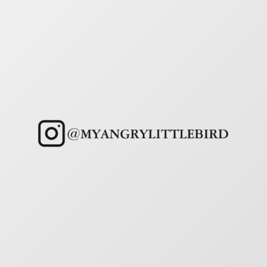 Instagram名前ミラーデカル窓用ステッカー ウィンドウサイン (シート)