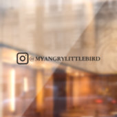 Instagram名前ミラーデカル窓用ステッカー ウィンドウサイン (シート2)