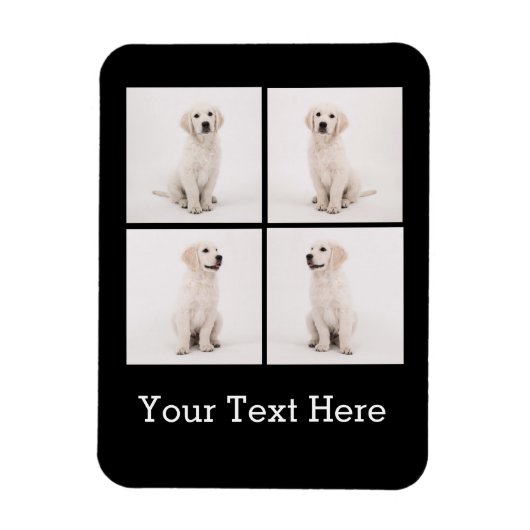 Instagram家族の写真を作成する犬の猫の写真 マグネット (縦)