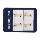 Instagram家族の写真を作成する犬の猫の写真 マグネット (横)