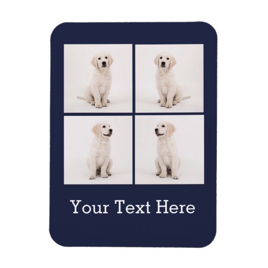 Instagram家族の写真を作成する犬の猫の写真 マグネット (縦)