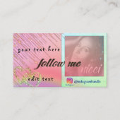 Instagram後を追の名刺に自分を登録 名刺 (正面)