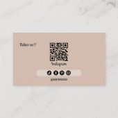 Instagram後を追のQrコフェミニンガーリーード 名刺 (裏面)
